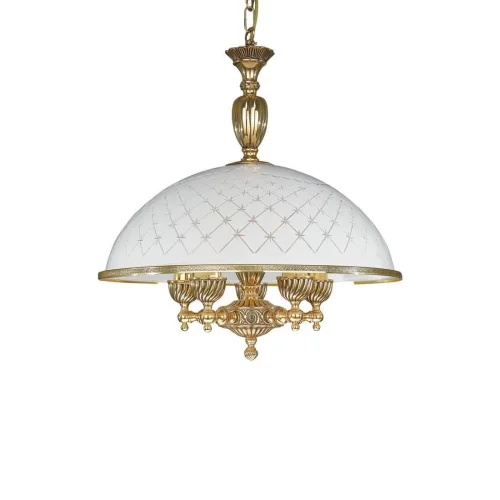Люстра подвесная  L 7102/48 Reccagni Angelo белая на 5 ламп, основание золотое в стиле классический  фото 3